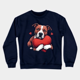 Pitbull Valentine's Day Gifts Crewneck Sweatshirt